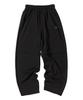 TRAVEL Open-Knee Sweat Balloon Pants Black