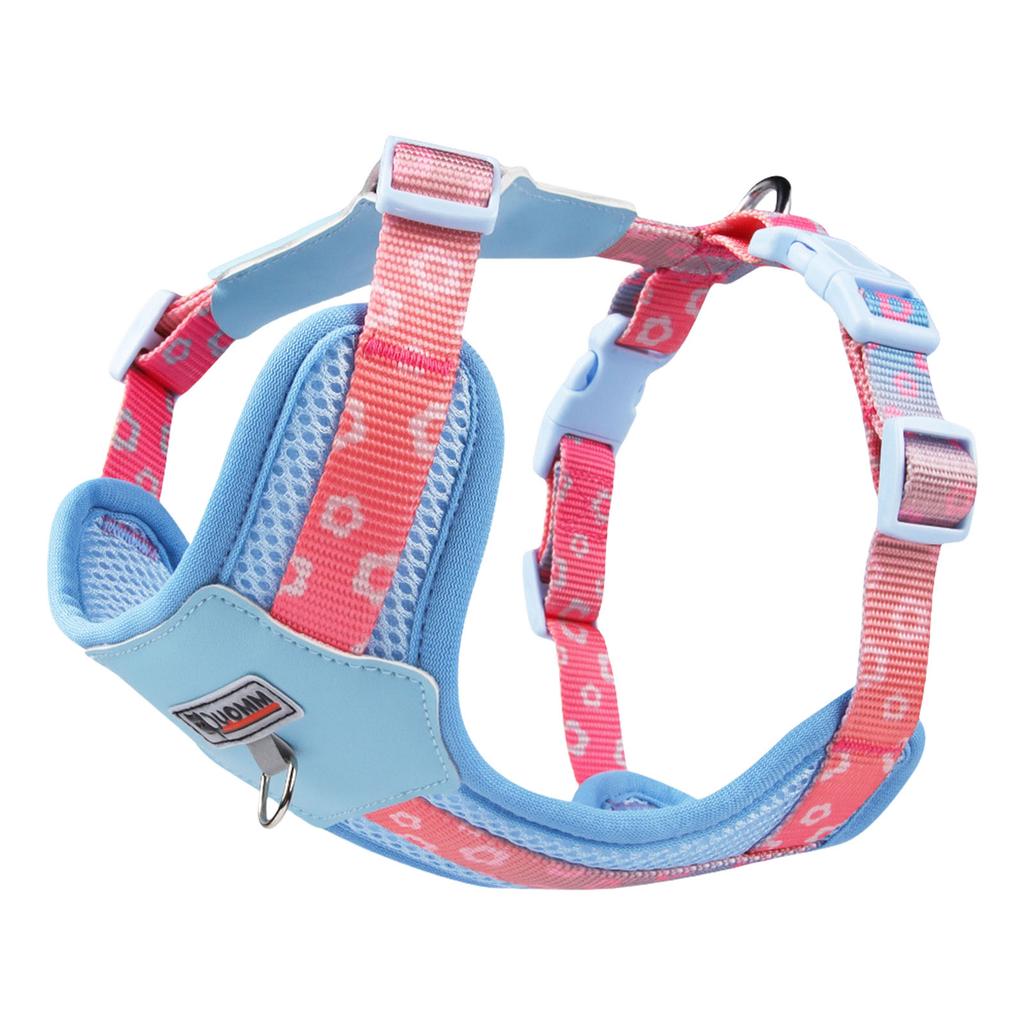 Bright Color Dog Harness Vest for Small Dogs Adjustable Design with Breathable Nylon Fabric for Comfortable Walking Use