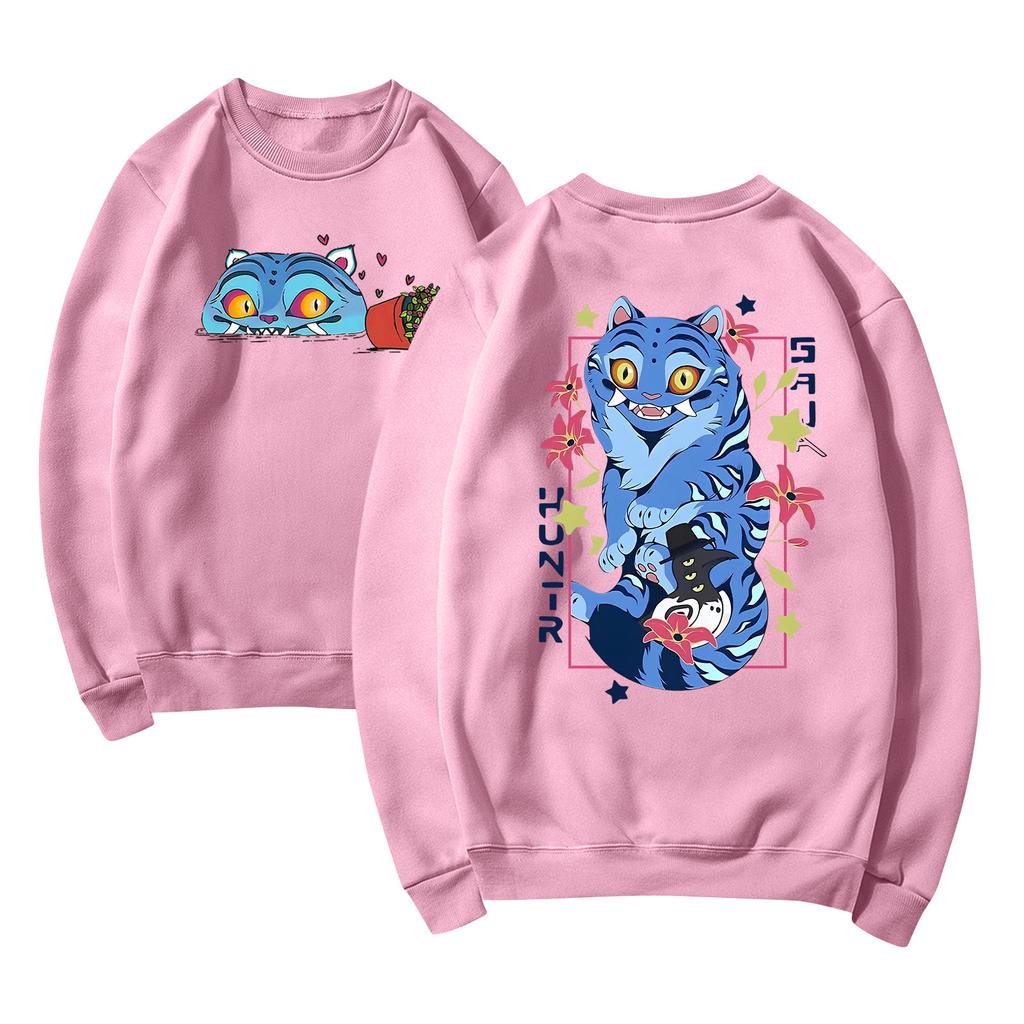 Women's Fashion Casual Long Sleeve Printed Round Neck Sweatshirt Top