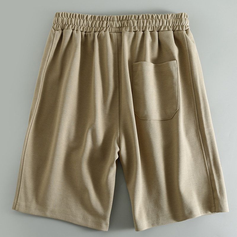 Drawstring Men's Summer Terry Casual Shorts Export Surplus Men's Loose Mid-Length Pants with Cut Tags