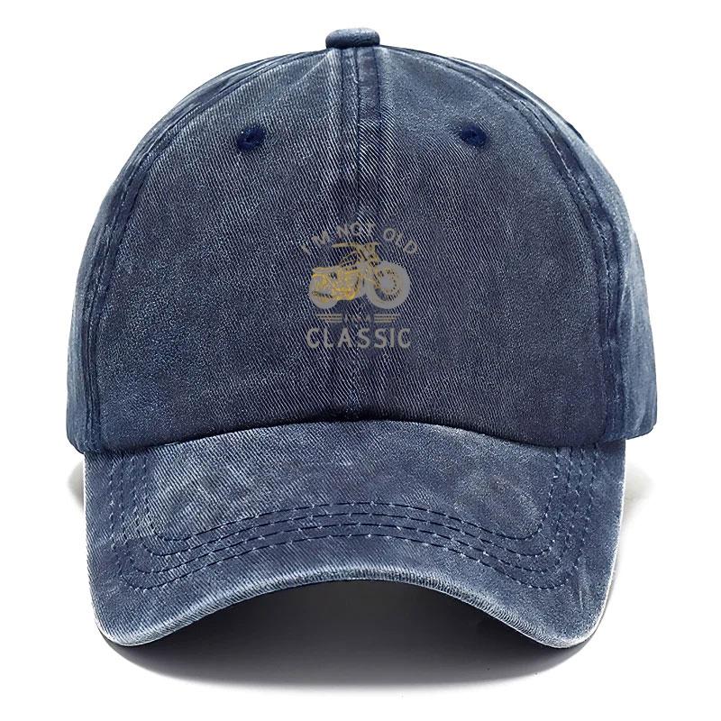 Personalisierbare Vintage-Waschbaumwoll-Baseballkappe für Herren mit Motorradmuster Hüte Reitkappen Papa-Kappe Verstellbar Roadtrip Outdoor-Hut