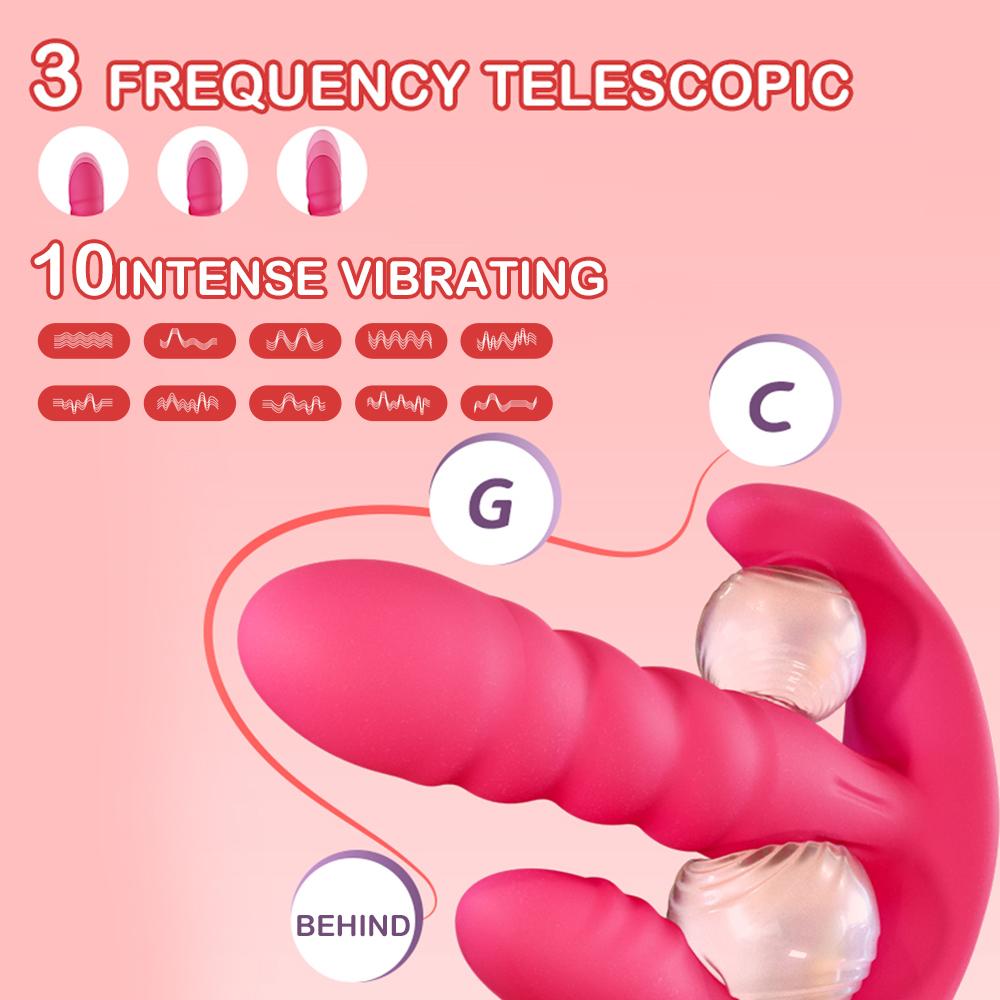 Thrusting Dildo Vibrators Truser for Kvinner Klitorisstimulator Kvinnelig Onanist Vagina Massasje Par Erotisk leketøy Sexmaskin