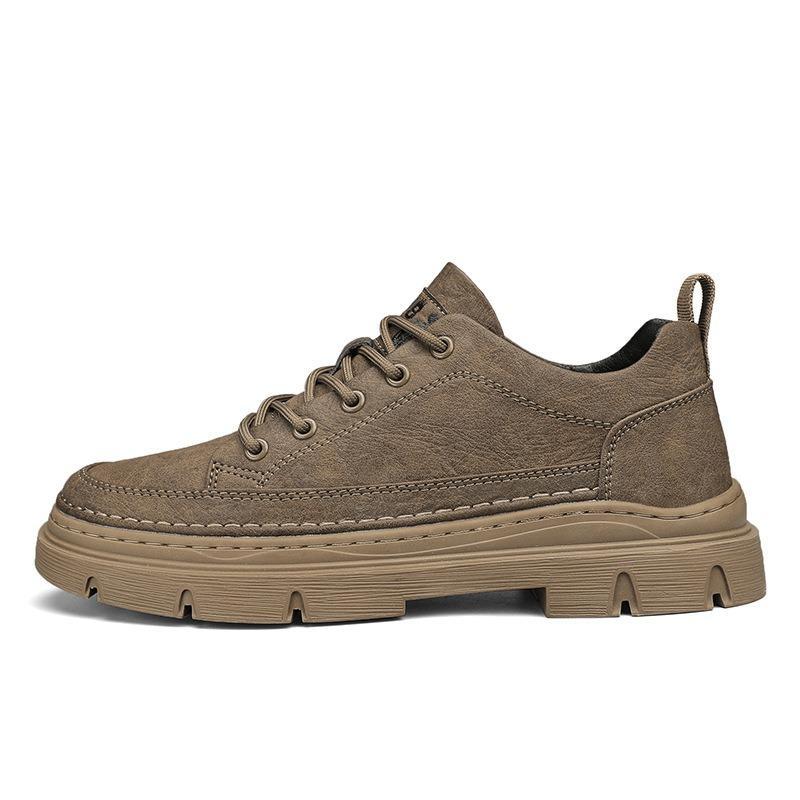 Men's Shoes Autumn Sports and Leisure Low-top Martin Boots Waterproof Leather Shoes Men's Work Versatile Retro