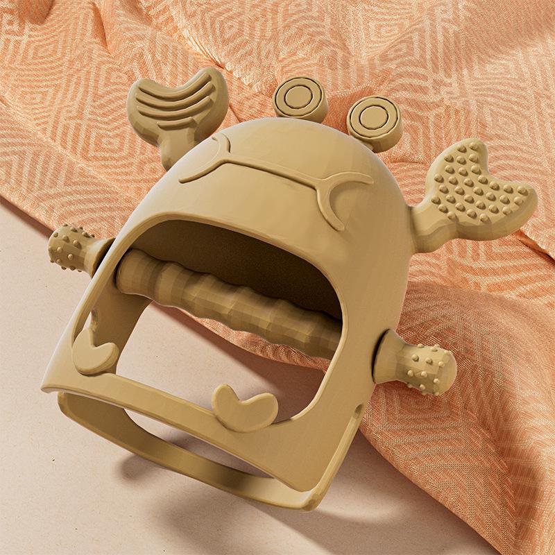 Dentiere in Silicone con Telecomando e Pulsante Touch Giocattolo da Mordere - Bastoncino Anti-Morso per la Dentizione dei Bambini