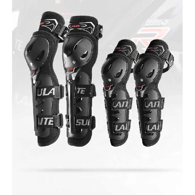 SULAITE Genouillères de Moto pour Homme Coudières Moto Protection Motocross Garde de Pilotage Moto Cross Racing Joelheira VTT