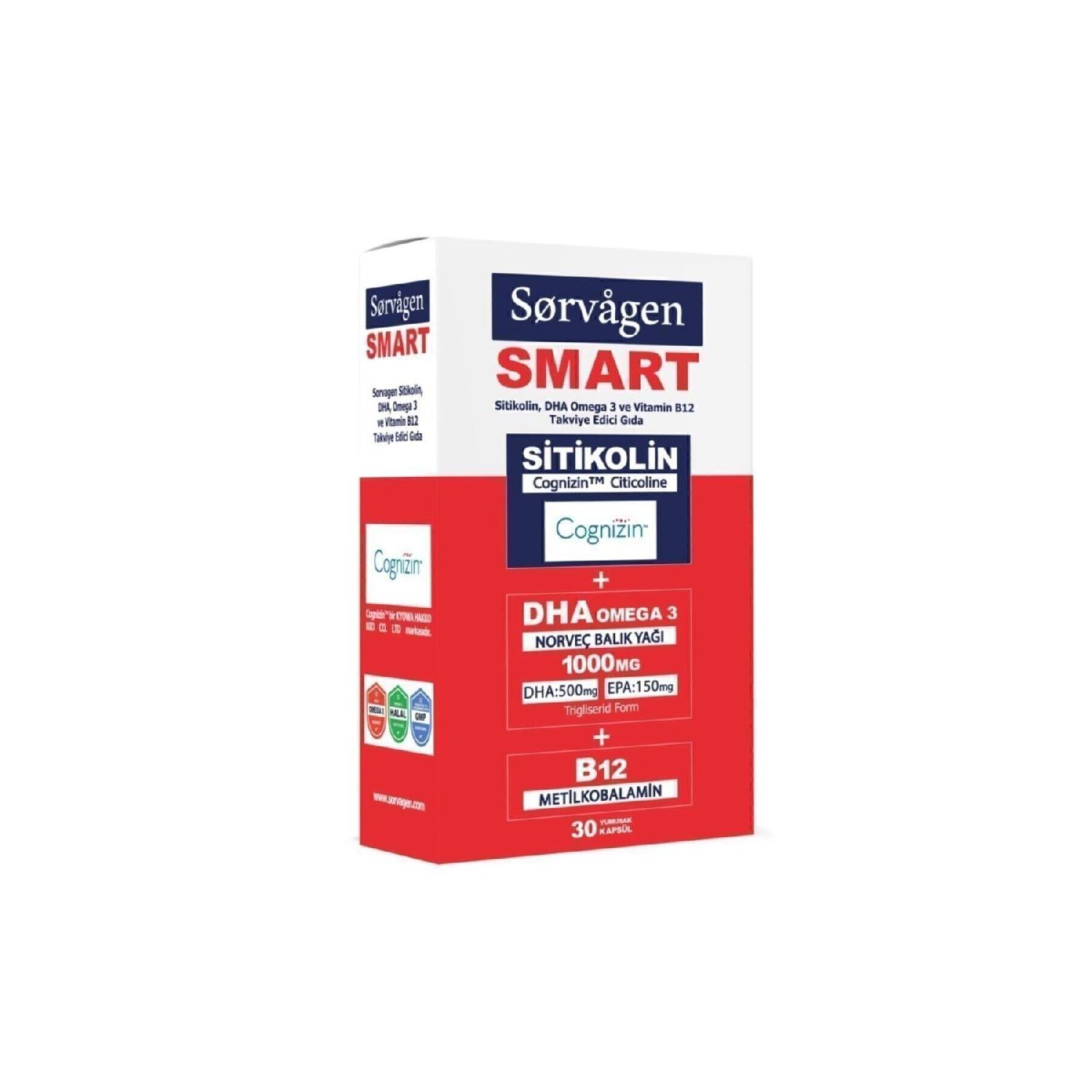

Smart 30 Capsules (stikolin Dha Omega 3 And B12 Reinforcing Food)