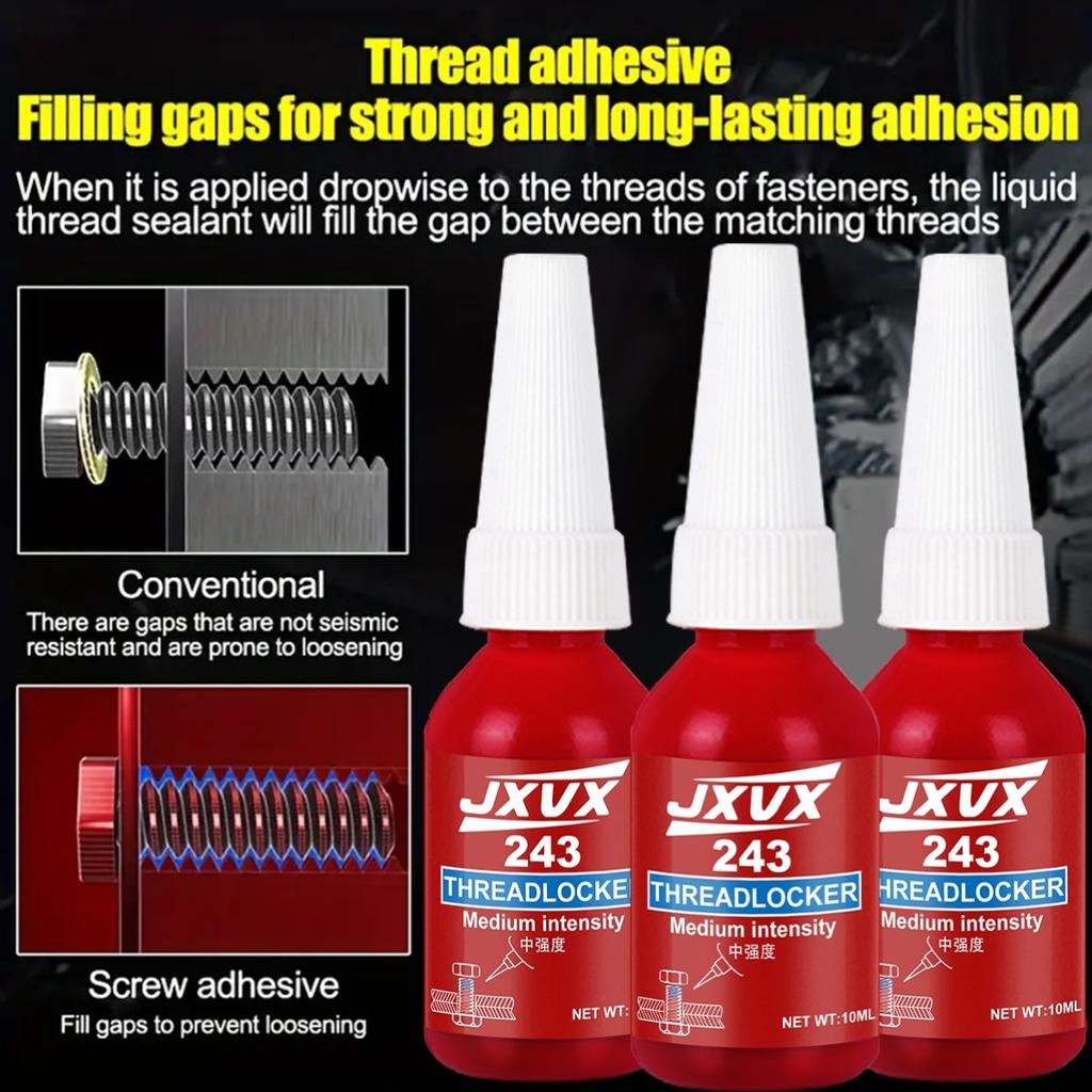 Bolt Locking Compound 243 Blue Anaerobic Adhesive (Equivalent To Loctitl) Screw Adhesive Thread Fixing Adhesive Anti-Loosening Adhesive Mechani