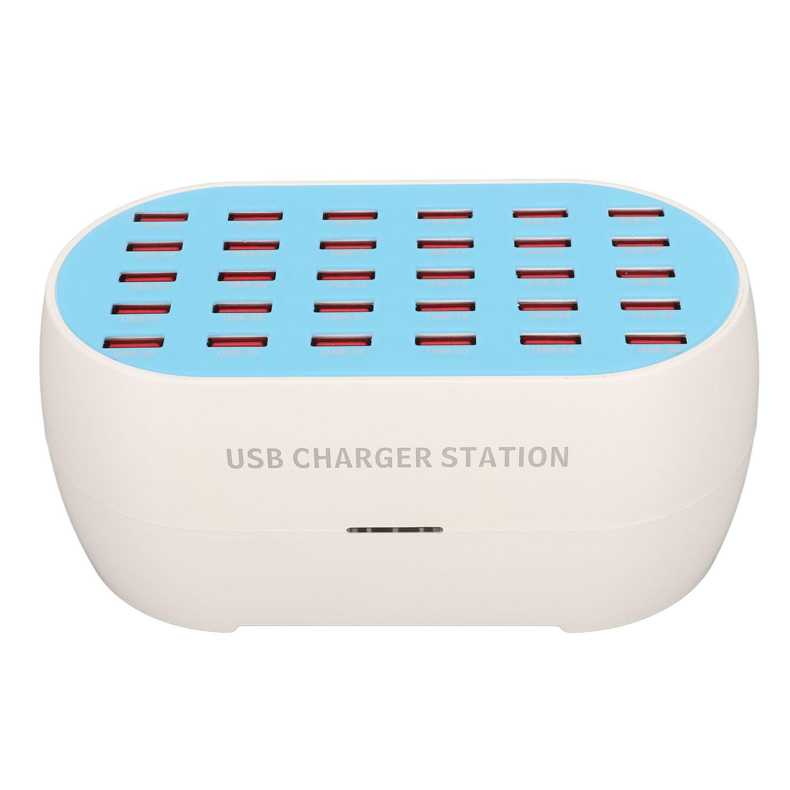 

160 Вт 30-портовая USB-зарядная станция Несколько настольных USB-зарядных устройств для сотовых телефонов и цифровой техники AU PLUG