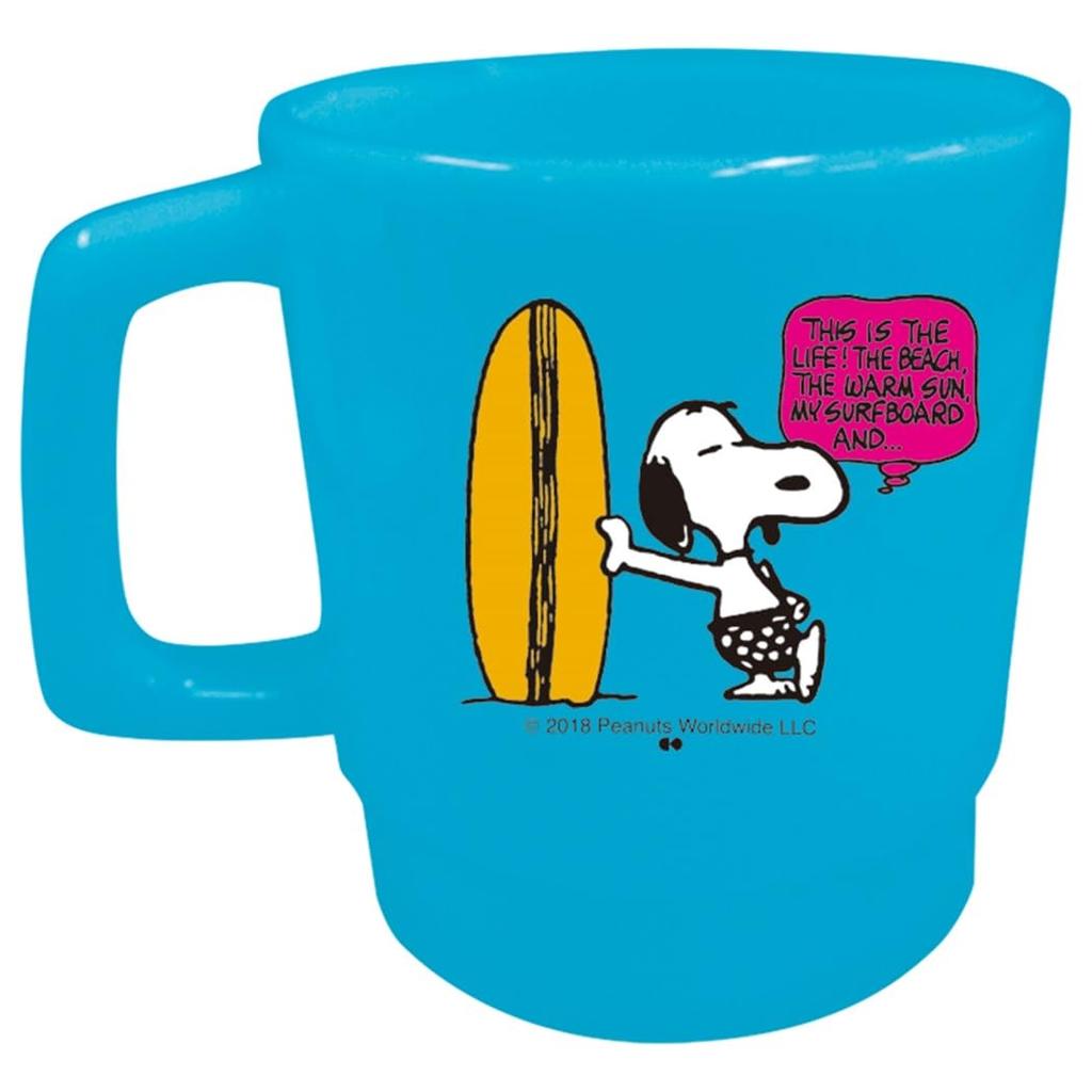 Onishi Ken PEANUTS Plastic Mug BL SURF PA-525