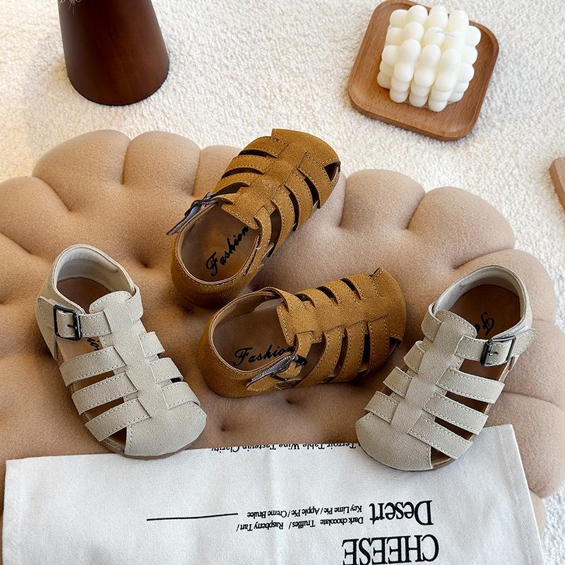 Retro Headband Sandals, New Style Girls' Soft-soled Shoes, Boys' Beach Shoes