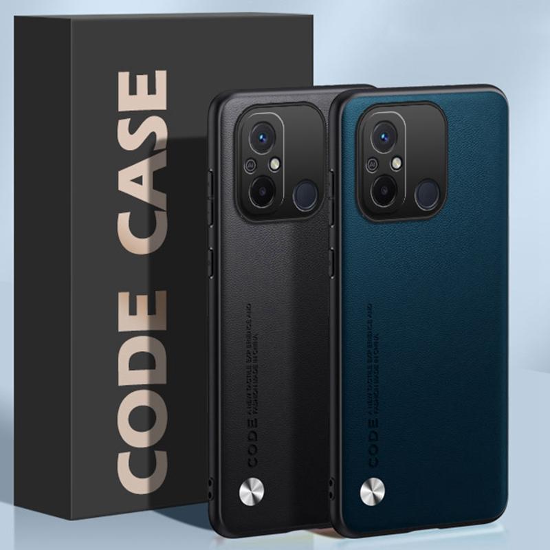 Luxury PU Leather Case For Xiaomi Redmi 12C 12 C Back Cover Matte Silicone Full Protection Phone Case For Redmi12C Redmi12 C 4G