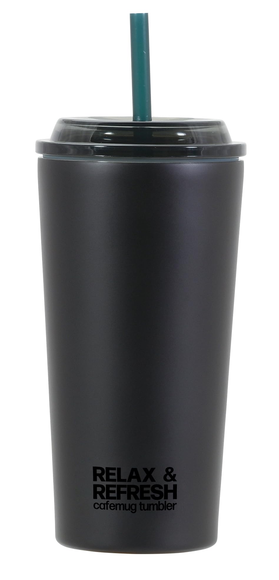 Pearl Metal LL with Vacuum Cold Drip Wide Straw Tumbler [Online Exclusive] Tumbler/Mug/Bottle/Cup/Glass, 500ml, Size, Straw, Insulated, Keeping, чёрный
