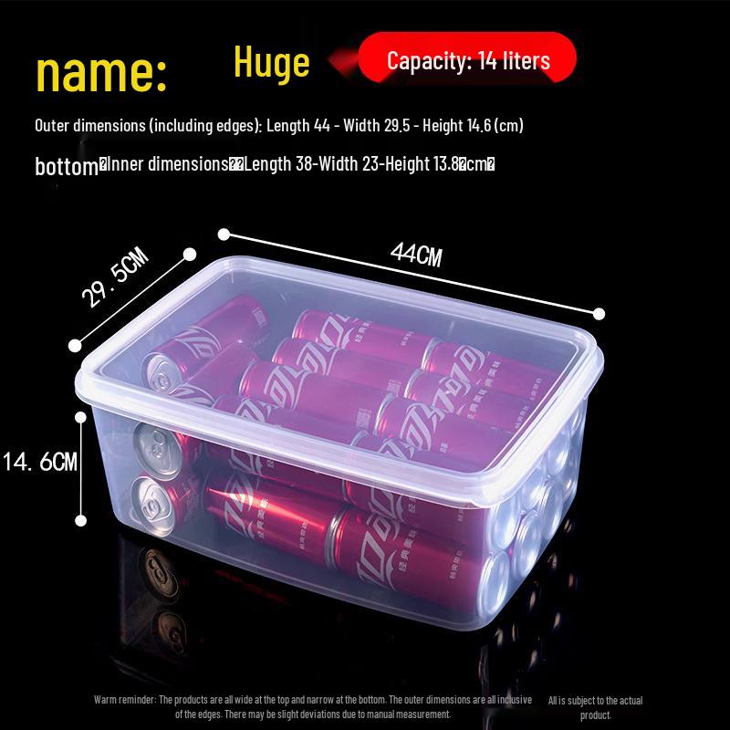 ZISIZ Square Transparent Refrigerator Storage Container