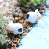 40 Stück Harz-Kuh-Miniaturfiguren, lebendiges Aussehen, Mini-Kuh-Statuen, niedliche Garten-Kuh-Ornamente, Tiere, Modell, Feengarten-Miniatur