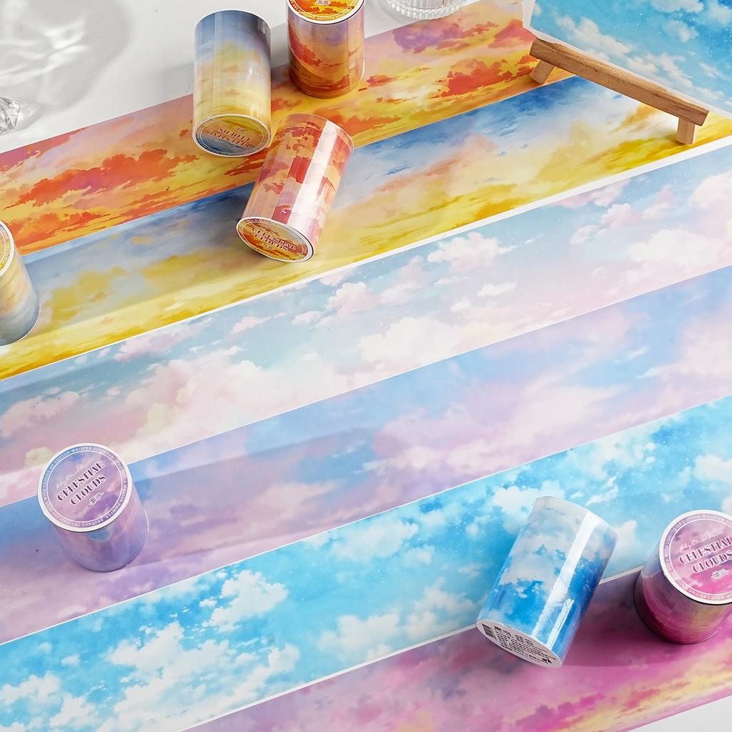 1pcs/1lot Decorative Adhesive Tapes Sky Cloud Realm Masking Tapes Scrapbooking DIY Paper Japanese Stickers