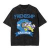 Hot Sale Anime Digimon World Manga Manga Graphic Print T-Shirt Men Women Retro Washed O-neck Cotton Streetwear Harajuku Short Sleeve Summer New Tee