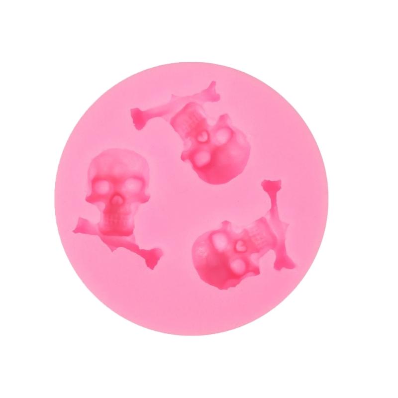 Halloween Skull Silicone Mold 3D Fondant Mold DIY Resin Ornament Mold Nonstick