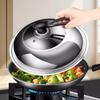 Jinlongxing Stainless Steel Tempered Glass Wok Lid