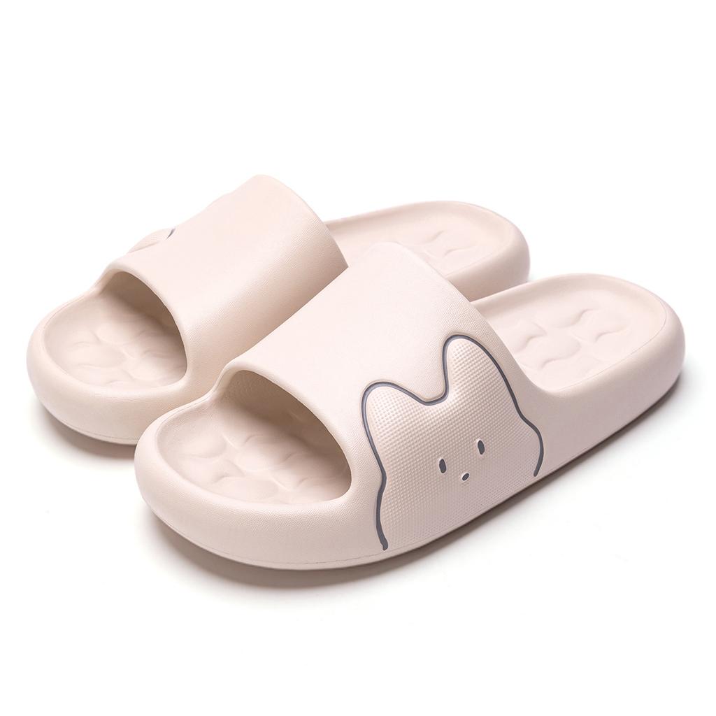 Cute Women Home Slippers Thick Bottom EVA Indoor Slides Soft Comfortable Non-slip Slippers Breathable Lightweight Men Bathroom Slippers