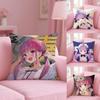H-Hololive M-Minato Aqua Cushion Cover Short Plush Double-Sided Printing Home Machine Washable In Warm Winter Pillow Case