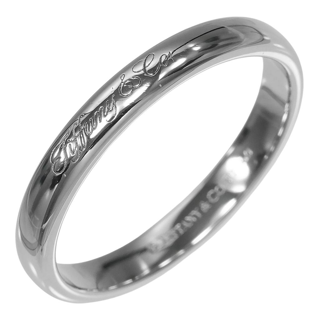 TIFFANY&Co. Notes Lucida Ring Pt950Platinum #7.8(US Size) 5g Women Used