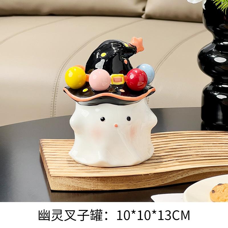 Creativity, Magic Ghost, Fruit Fork, Set, Home Use, Stainless Steel Dessert Fork, Luxury, Storage Can, Fruit Fork Box