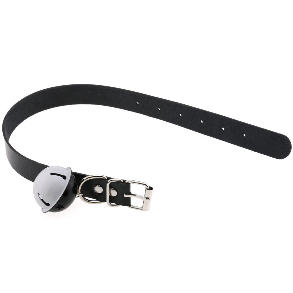 Cosplay Bondage Choker Bell Collar For Women Girls Necklace Metal Leather Chocker Goth Anime Role play Gift Jewelry Accessories