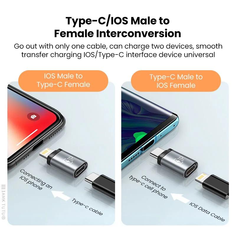 5V2.1A Adaptor iPhone Mamă la USB C și Type-c la iPhone pentru Transfer de Date, Încărcător de Telefon pentru IPhone 14/15 Pro Samsung Xiaomi