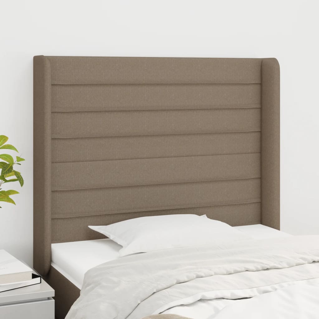 Vidaxl Wingback Headboard, Taupe, 103X16X118/128 Cm, Fabric