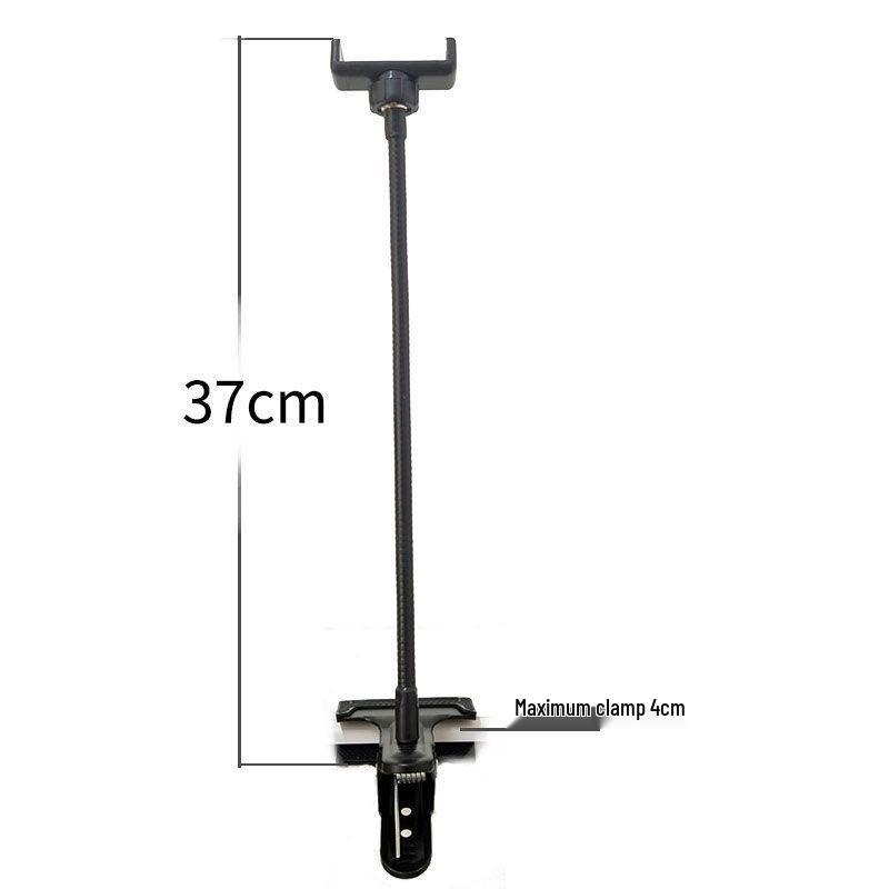Flexible Metal Phone Stand with Clamp for Live Broadcasts and Selfies