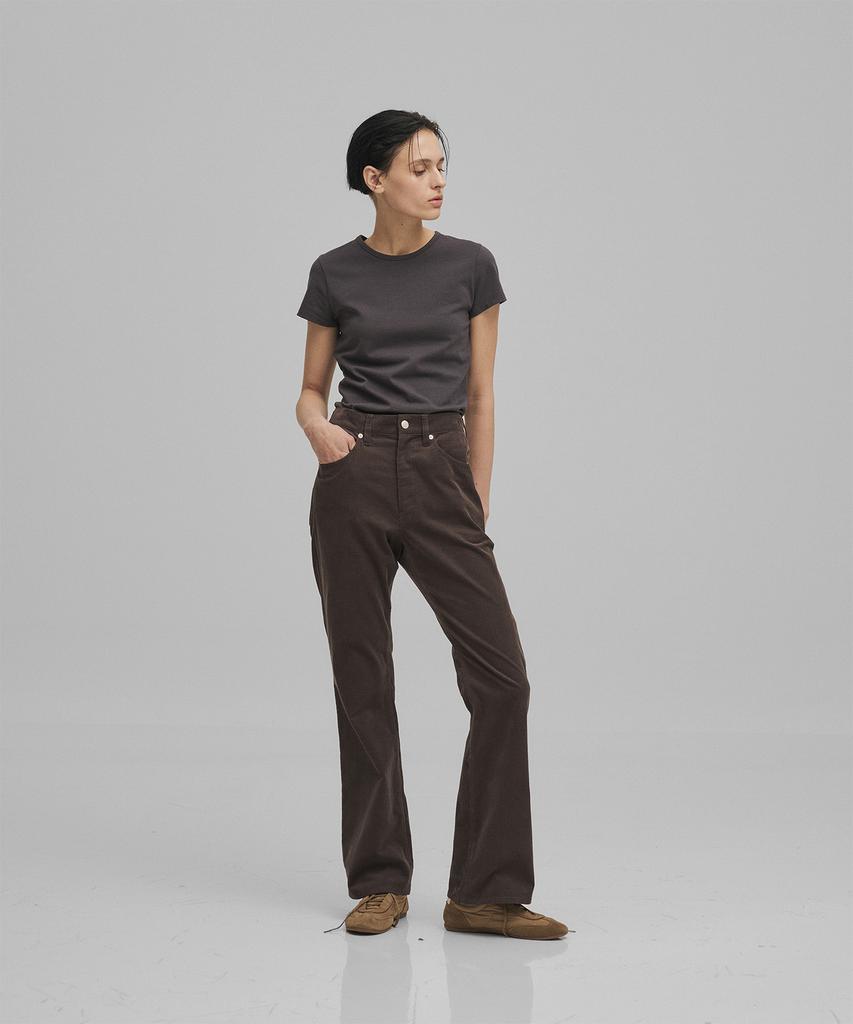 ANOTHER OFFICE WOMEN W. Stretch Slimfit Tee (Charcoal)