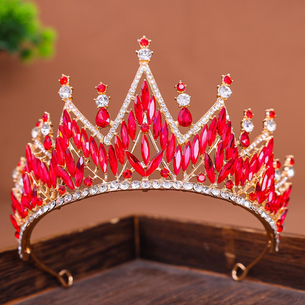 Braut Legierung Krone Haaraccessoire Strass Pferdeaugen Krone Kopfschmuck Hochzeitskleid und Abendkleid Studio Haaraccessoire