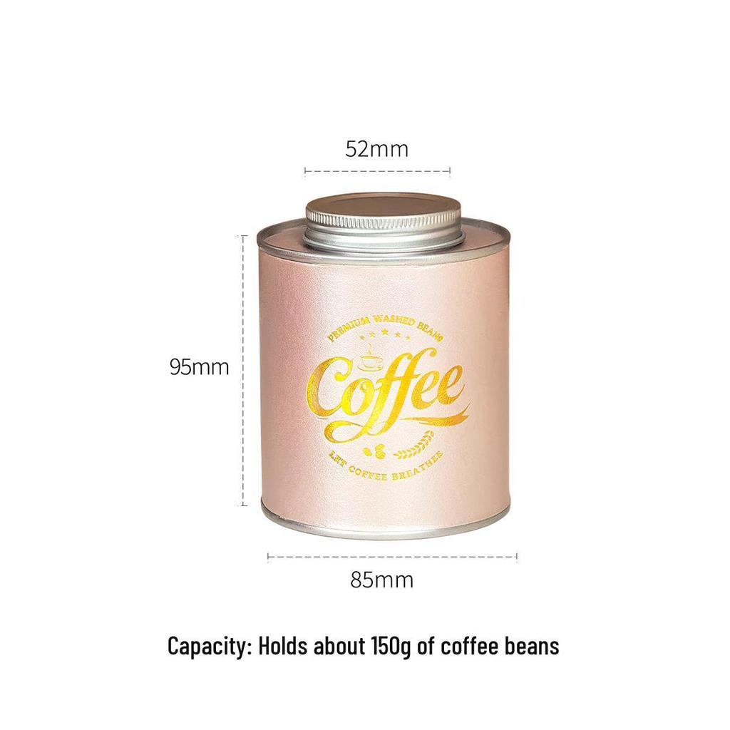 Barattolo Ermetico per Caffè con Valvola Unidirezionale per Chicchi, Noci e Polvere – Latta per Alimenti