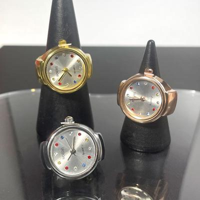 Individualitate Ceas inel pentru femei Bărbați Design unic Lady Inele elastice pentru degete Ceasuri Accesorii pentru cuplu