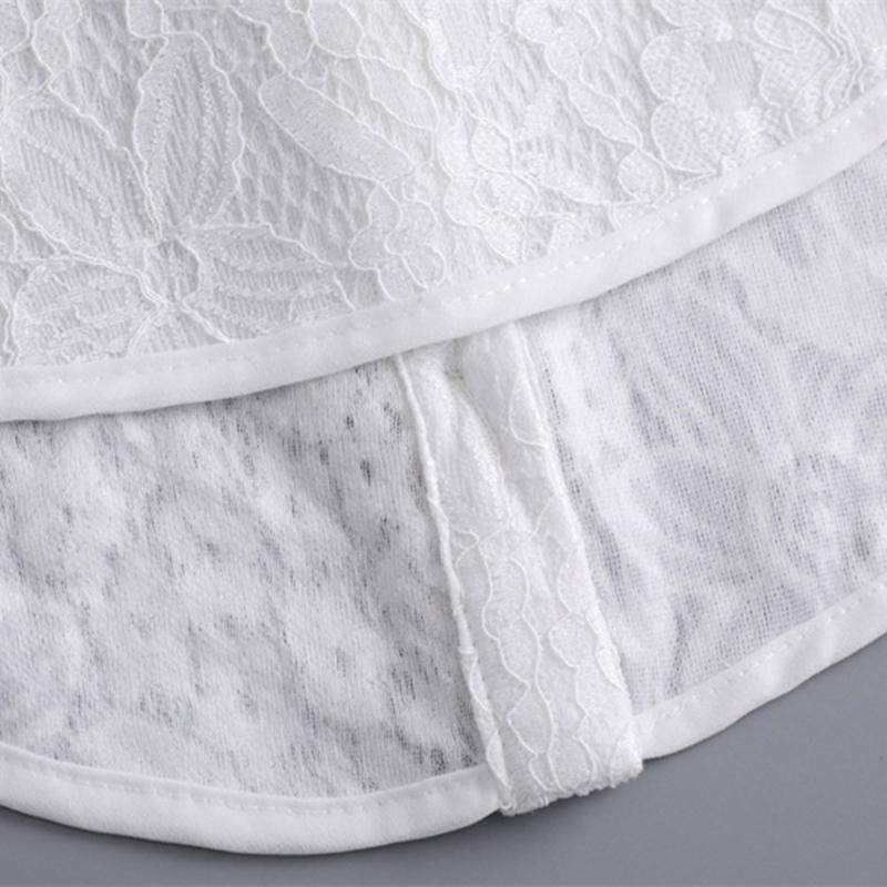 Lace Ruffle Faux Collar Decorative Collar for Dress Suit Removable False Collar Universal Shawl Elegant Sweater Collar