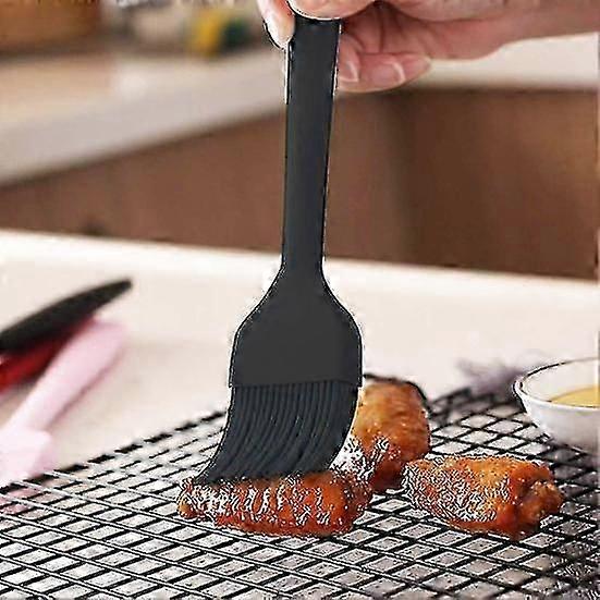 2Pcs Escova de silicone resistente ao calor Escova de cozinha Cabo longo Conjunto de escova de confeitaria para churrasco