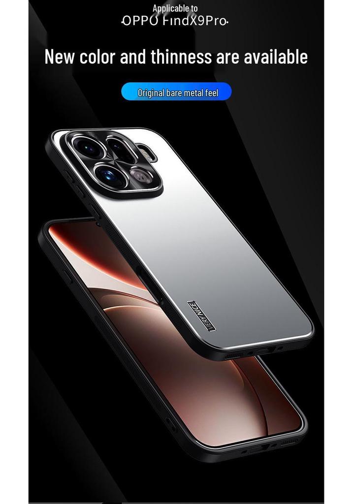 OPPO Find X9 Ultra Metal Frosted Stand Protective Phone Case - Full Coverage, Drop-proof