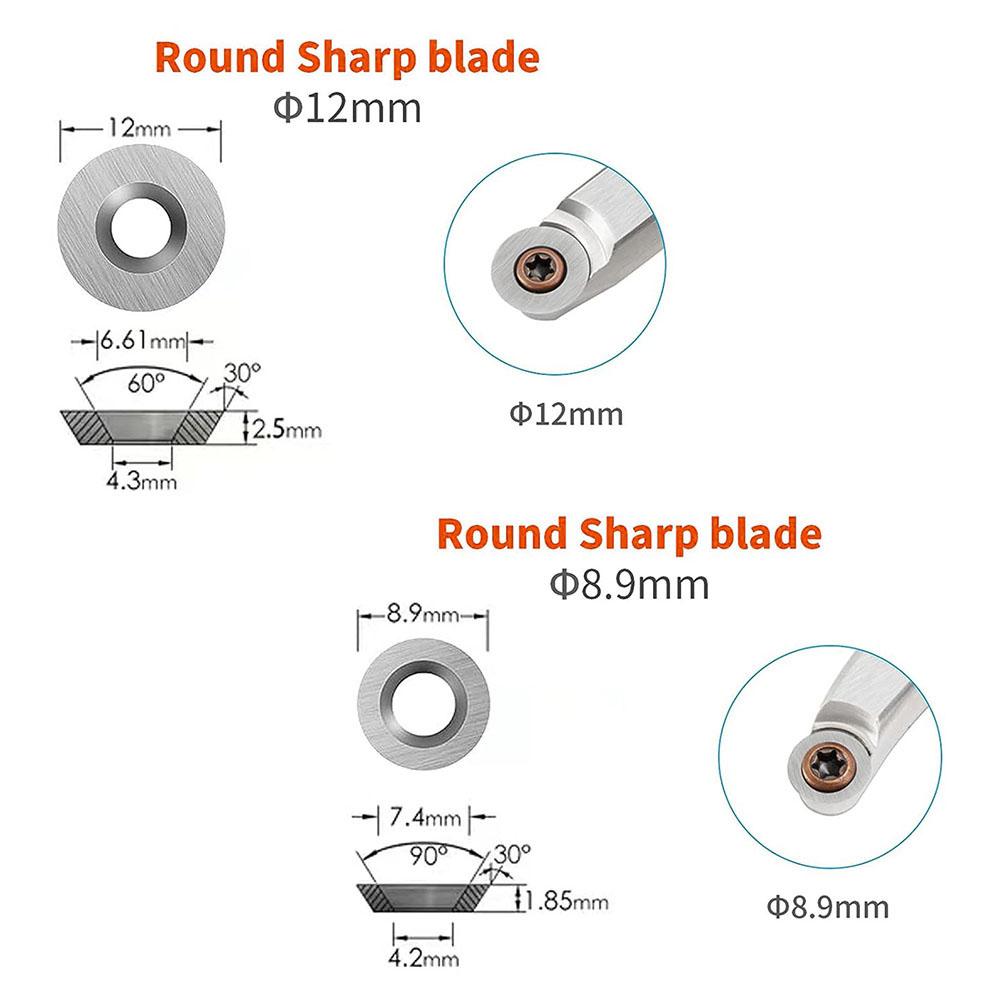 20pcs/Set Carbide Cutters Inserts Set For Planing Machines Wood Lathe Turning Tools Power Tool Replacement Parts