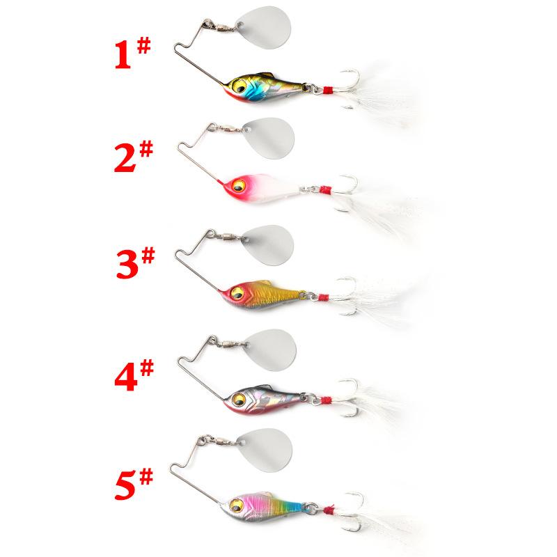 

5 шт., вращающийся 3D-шумовый крючок с тремя прорезями для крови, искусственная приманка 20.7g