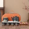 Black Pottery Travel Tea Set