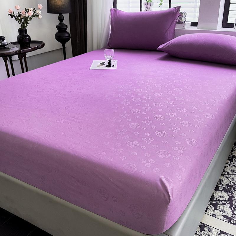 The New Skin-friendly Brushed Fitted Sheet All-inclusive Bed Cover Supports Washing