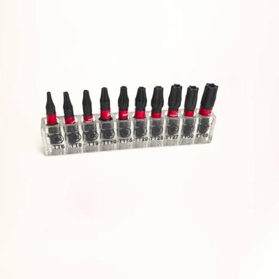 1 Inches T7-T40 Torx Screwdriver Bit Set,Impact Tough Magnetic S2 Alloy Steel Star Bit with Sase