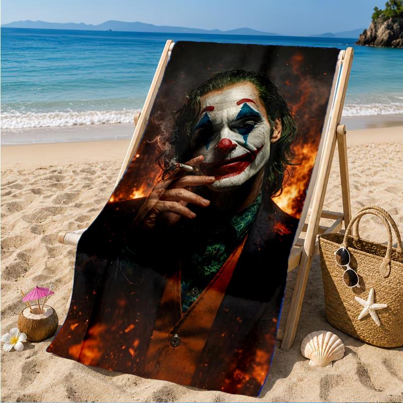 Jo-ker In Green Suit Beach Towel, Super Soft Microfiber, Perfect Gift for Her/Him, Birthday, for Pool, Beach, Travel, Decor Beach Party