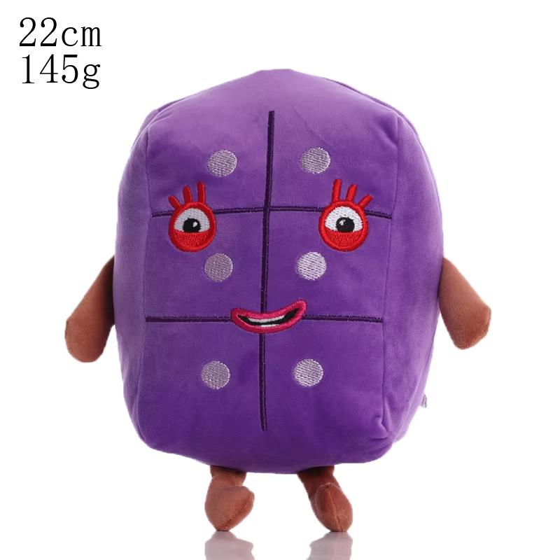 Children's Enlightenment Animation Digital Building Blocks Doll Children's Mathematics Plush Toy Game Plush Doll Birthday Gift