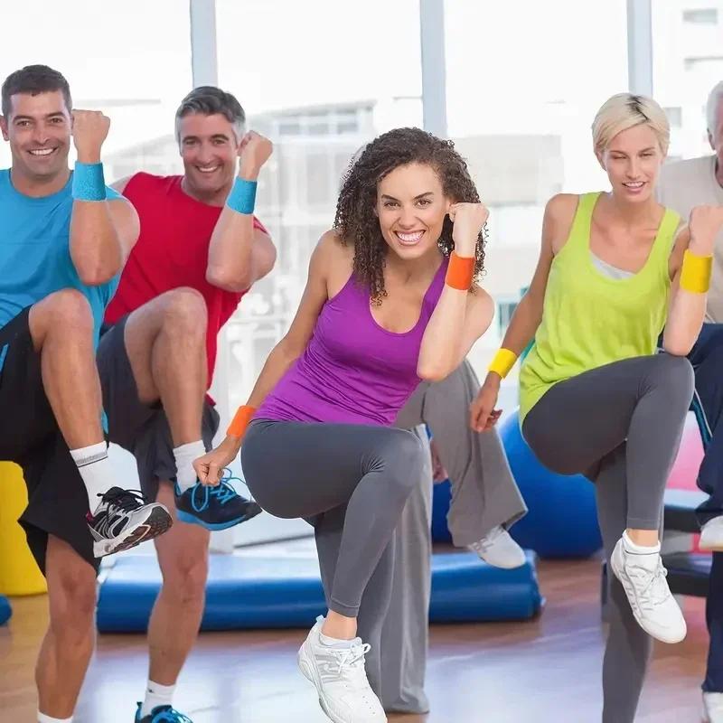 8×10CM Sportarmband Tennis Svettband Handledsskydd i Frotté för Basket Volleyboll Tennis Fitness Svettband Wrap Gym