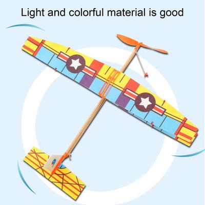 1/2/4Pcs Rubber Band Powered Aircraft Model Kids Educational Throwing Glider Airplane