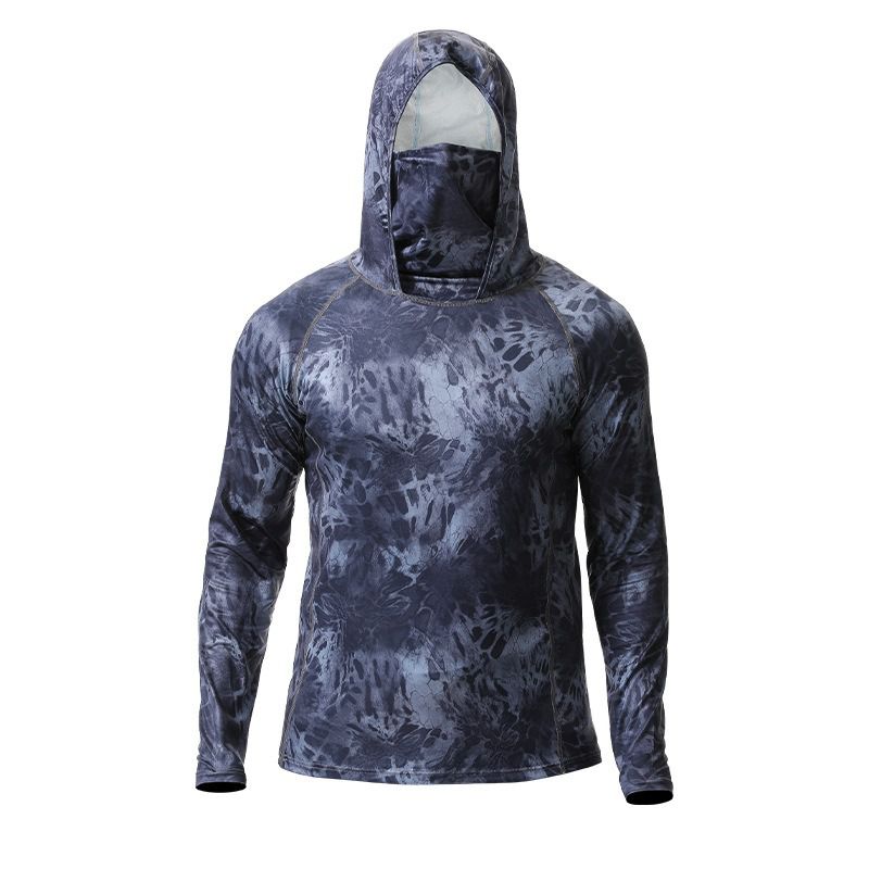 

Мужская быстросохнущая дышащая уличная рубашка-пуловер с капюшоном для защиты от солнца 2XL