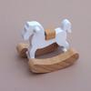 Miniature Wooden Trojan Horse Dollhouse Dining Room Accessory Smooth Surface Detailed Toy For Doll House Decoration