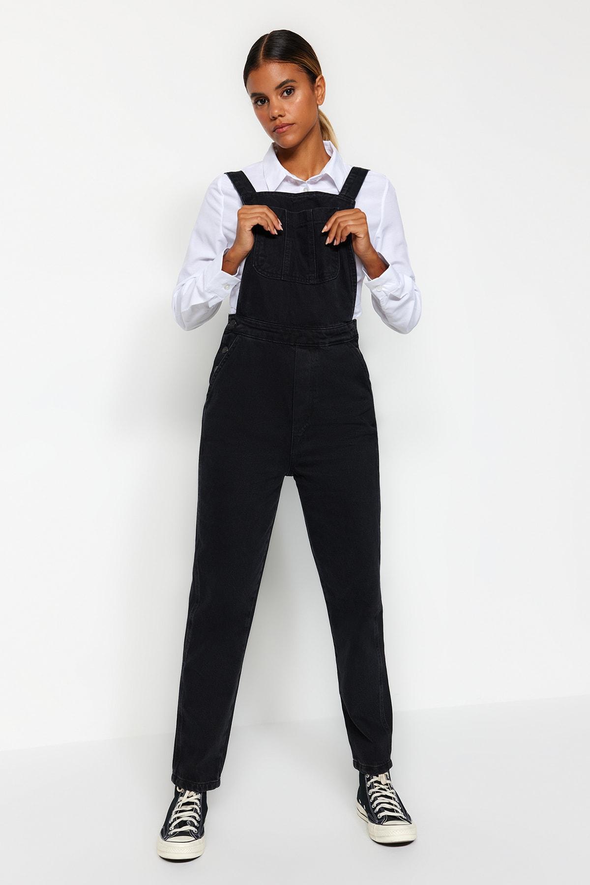 

Джинсовый комбинезон с черным ремешком TWOSS22TU0127..