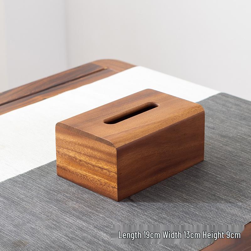 Bamboo Wood Paper Towel Box - Modern Desktop & Car Storage, Creative Bamboo Material, Suitable for Home.
